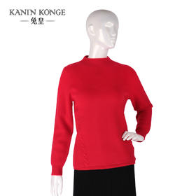 兔皇羊绒直出半高领女套衫TTC207022