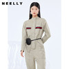 NEELLY纳俪工装风立领连衣裤女宽松百搭工抽绳收腰显瘦连体束脚裤N21081Q01121 商品缩略图0