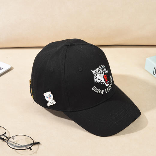 雪豹凌霜刺绣圆顶棒球帽 商品图1