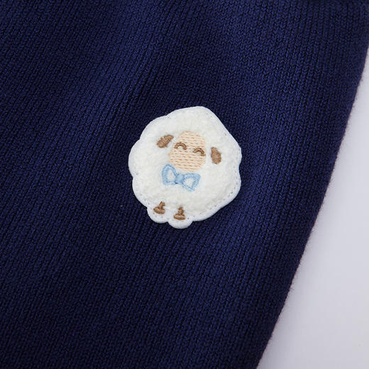 英氏-童衣类（秋）E1英毛打底裤深海滨蓝100CM 商品图3