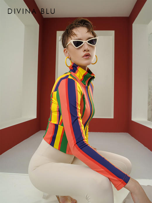 DIVINA BLU戛纳系列女士运动外套健身跑步训练瑜伽服拉链开衫夹克 戛纳外套14 商品图0