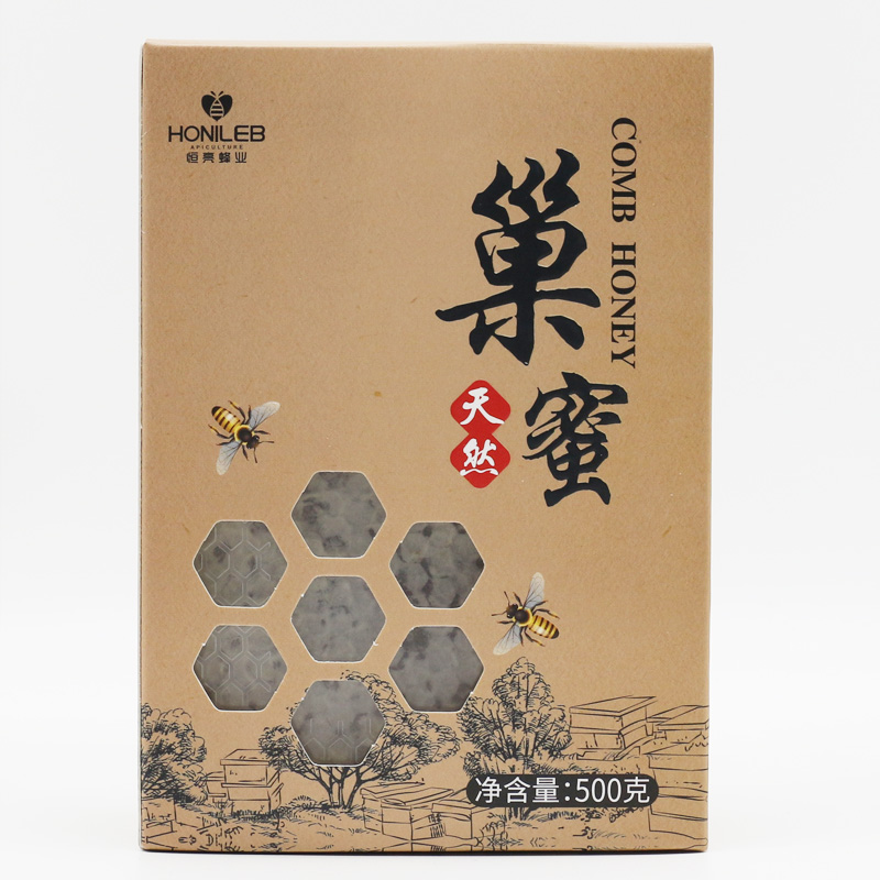 恒亮 巢蜜500g 江山天然农家自产纯蜂巢蜂蜜老蜂巢蜂窝土蜂蜜