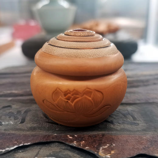黄杨木粉罐子 商品图2