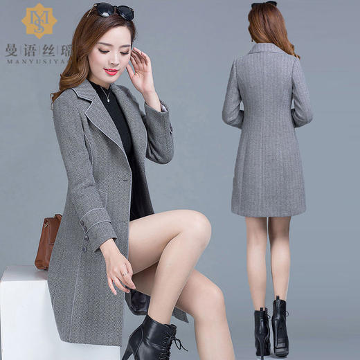 TZF-MYS210910秋冬季新款显瘦呢子大衣 商品图5