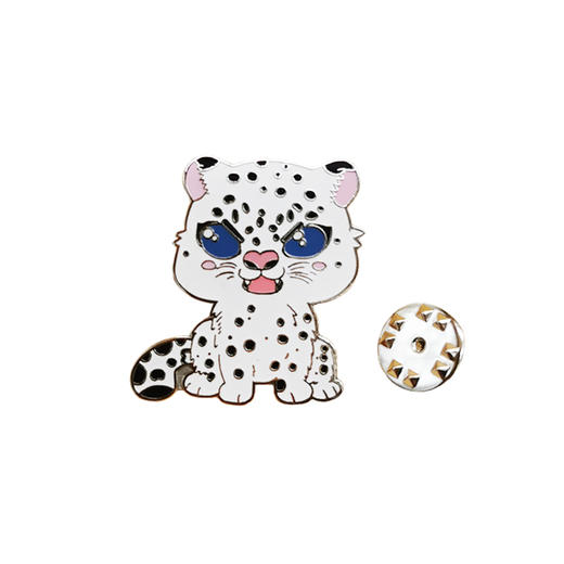 雪豹Snow可爱卡通动漫合金蝴蝶扣装饰胸针徽章 商品图4