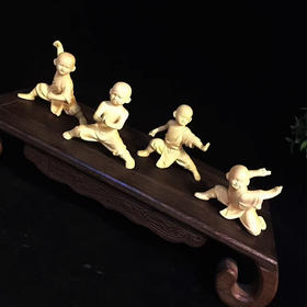 功夫小子°黄杨木摆件