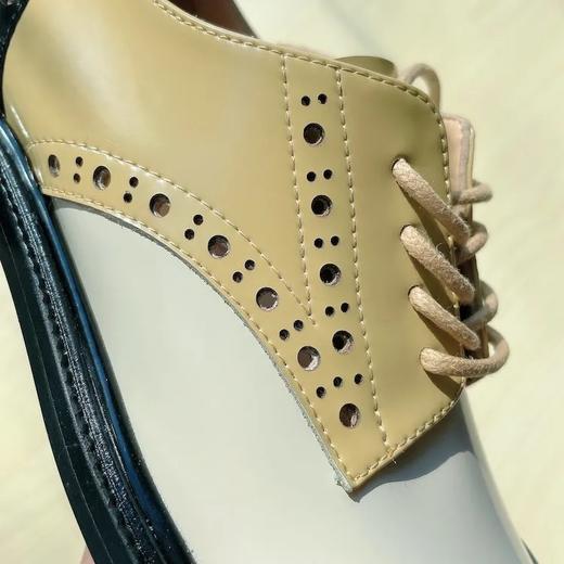 【断码特惠不退换】复古撞色英伦小皮鞋｜头层开边珠牛皮 不易褶皱 温润G级 耐穿且不爆皮 三种撞色拼接 抽象艺术感又惊艳 羊皮内里软绵舒-适 2cm鞋跟 就像运动鞋一样好走 商品图11