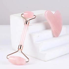 【美妆博主推荐】粉水晶脸部美容按摩拨经板套装