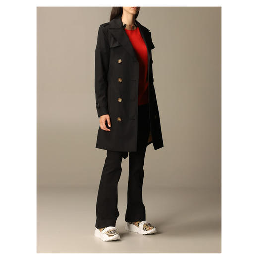 【二】BURBERRY 巴宝莉 女士伊斯灵顿版型 – 短款 Trench 风衣 黑色 8027949 A1189 商品图1