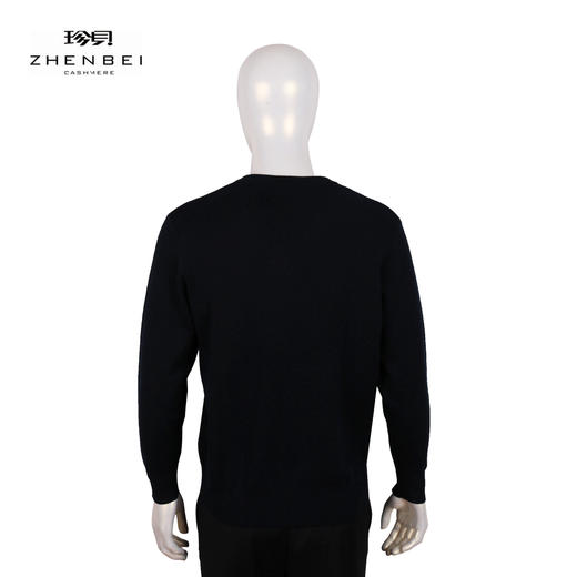 珍贝精纺羊绒V领男衫11437-1 商品图1