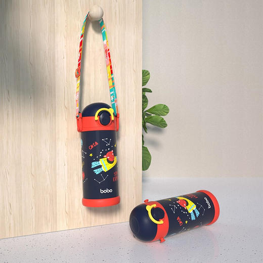 （捡漏 裸瓶）bobo太空遨游系列  350ml真空保温吸管杯 商品图3