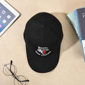 雪豹凌霜刺绣圆顶棒球帽