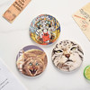 兔狲雪豹硅藻土软木卡通实用圆形防烫茶具杯垫 商品缩略图1
