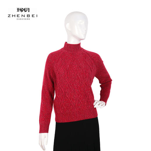 珍贝高领夹丝扳花女衫54972 商品图0