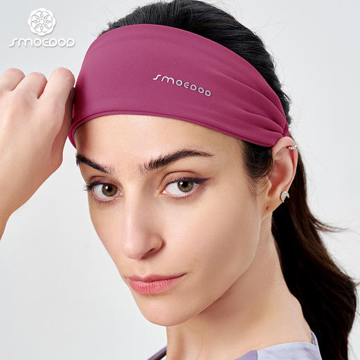 水沐伊朵SMOEDOD瑜伽发带女运动吸汗头巾束发跑步健身男止汗头带5626 商品图5