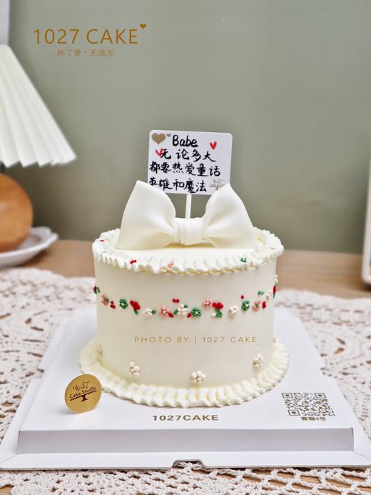 1027CAKE | 翻糖 蝴蝶结 白色系 刺绣款 商品图0