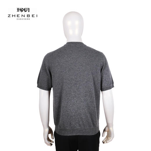 珍贝精编羊绒一寸圆领男短袖11578 商品图1
