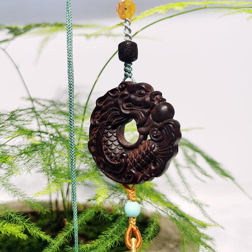 W°小叶紫檀龙鱼车挂 商品图0