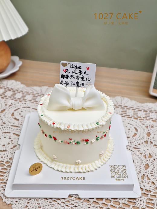 1027CAKE | 翻糖 蝴蝶结 白色系 刺绣款 商品图1