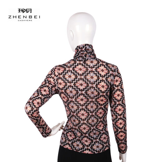 珍贝羊毛高领印花女衫H63019 商品图1