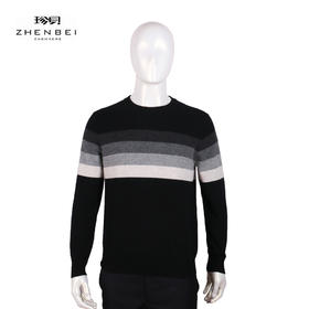 珍贝圆领夹色男衫11268