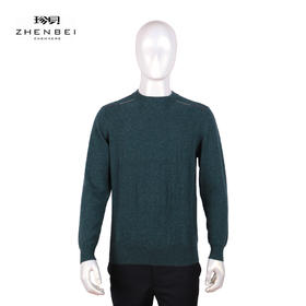 珍贝圆领静色提花男衫10835