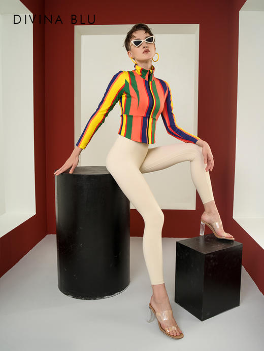 DIVINA BLU戛纳系列女士运动外套健身跑步训练瑜伽服拉链开衫夹克 戛纳外套14 商品图3