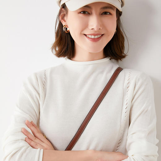 【法式浪漫】针织打底衫女内搭洋气镂空毛衫上衣2021年新款半高领毛衣女秋装 商品图3