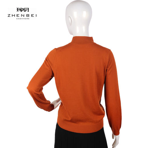 珍贝精纺羊绒半高领女衫54807 商品图1