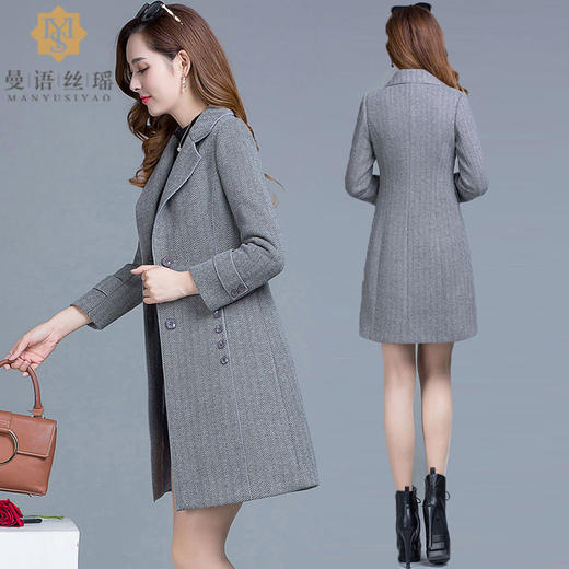 TZF-MYS210910秋冬季新款显瘦呢子大衣 商品图4