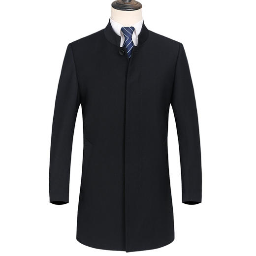 【新款DXS】大依优型大码男装中长款男士风衣加肥加大码修身外套商务休闲上衣胖子 商品图1