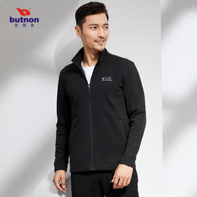 巴特侬butnon男士棉混纺面料柔软亲肤运动针织外套M1625