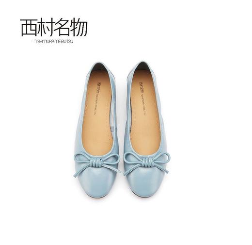 西村名物2021秋新款蝴蝶结单鞋女商城同款通勤粗跟休闲鞋X21CE32861 商品图3