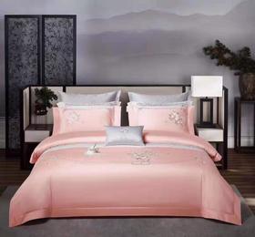 南5朵庭匹马棉刺绣四件套