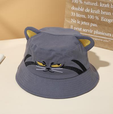 兔狲卡通趣味休闲单面平顶双耳渔夫帽 商品图1