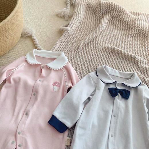春秋薄款婴儿纯棉衣服新生儿夹棉哈衣爬服男女宝宝厚棉连体衣 商品图2