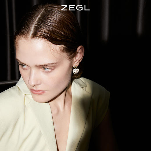 ZEGL设计师爱心耳环女高级感轻奢复古人造珍珠耳钉925银针耳饰品 商品图2