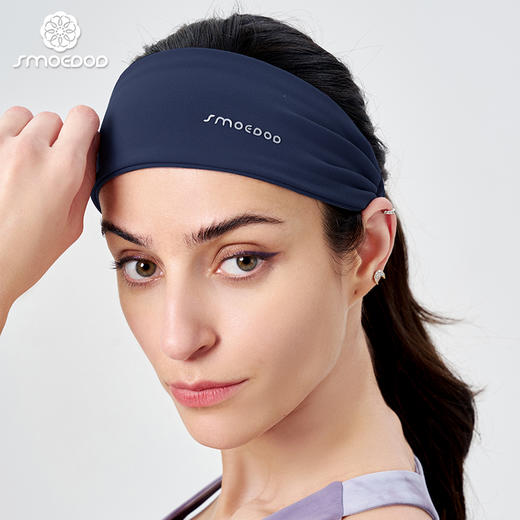 水沐伊朵SMOEDOD瑜伽发带女运动吸汗头巾束发跑步健身男止汗头带5626 商品图6