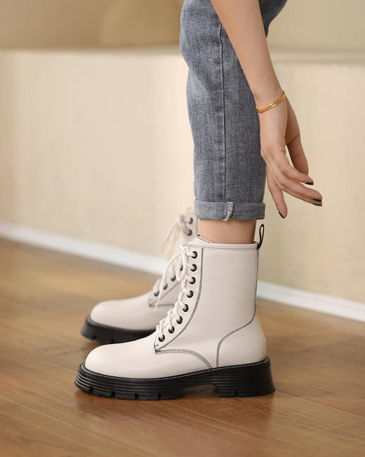 西村名物2021秋冬季新款休闲百搭短靴X21DS43781 商品图2