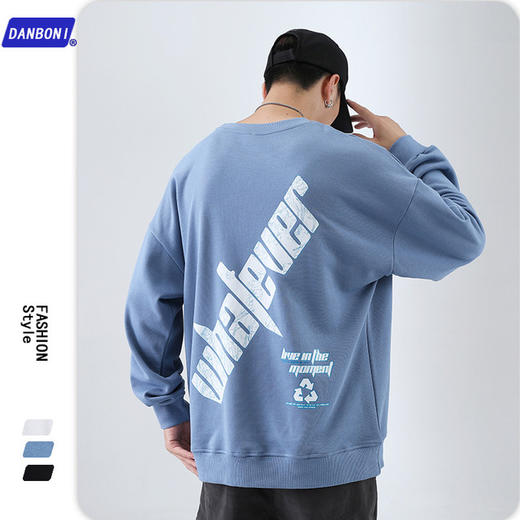 【卫衣】ins宽松秋冬新款潮牌印花情侣长袖上衣 商品图0