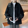 【服饰鞋包】春秋季男士长袖衬衫港风休闲黑色衬衣工装外套ins衣服 商品缩略图0
