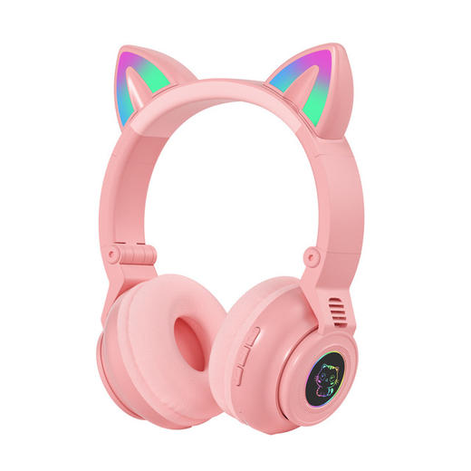 【耳机】新款STN26猫耳发光蓝牙耳机 无线运动游戏蓝牙耳机头戴式5.0 商品图4