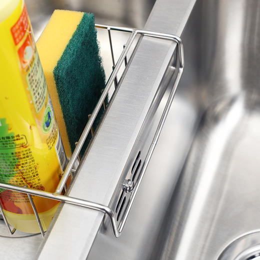 炊大皇 不锈钢水槽沥水架 收纳挂篮隔水篮厨房收纳架挂架 商品图3