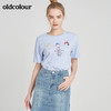 oldcolour秋季新款钉珠卡通印花休闲百搭短袖T恤女BN21021013 商品缩略图0