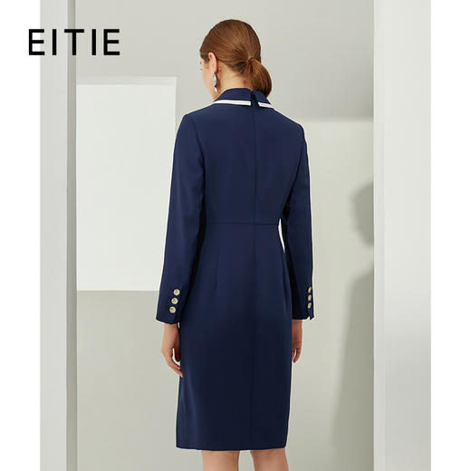 EITIE爱特爱新款优雅舒适显瘦开叉连衣裙C2107844 商品图3