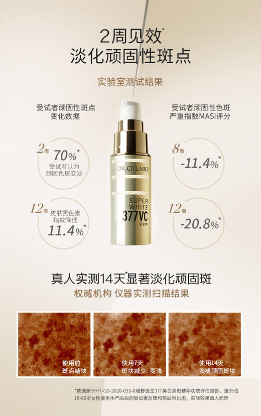 【中欧班列精选】城野医生VC377美白淡斑精华液18g BF 商品图3