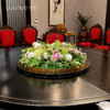 高档轻奢酒店餐桌花摆花圆桌转盘桌面餐厅包厢仿真花装饰花摆设件 商品缩略图1