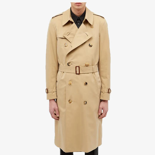 BURBERRY 巴宝莉 男士肯辛顿版型 – 长款 Heritage Trench 束腰风衣 卡其色 8028087 A1366 商品图1