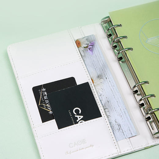 卡杰A6花间集活页本CA6H3246可爱手帐本搭扣计划本小清新手账学生日记本随身记事本 商品图6