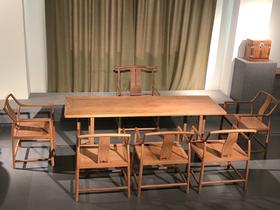 红桥红  家具严选  缅甸花梨（大果紫檀）【新中式茶桌七件套】